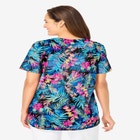 Short-Sleeve V-Neck Shirred Tee image number null