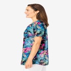 Short-Sleeve V-Neck Shirred Tee image number null