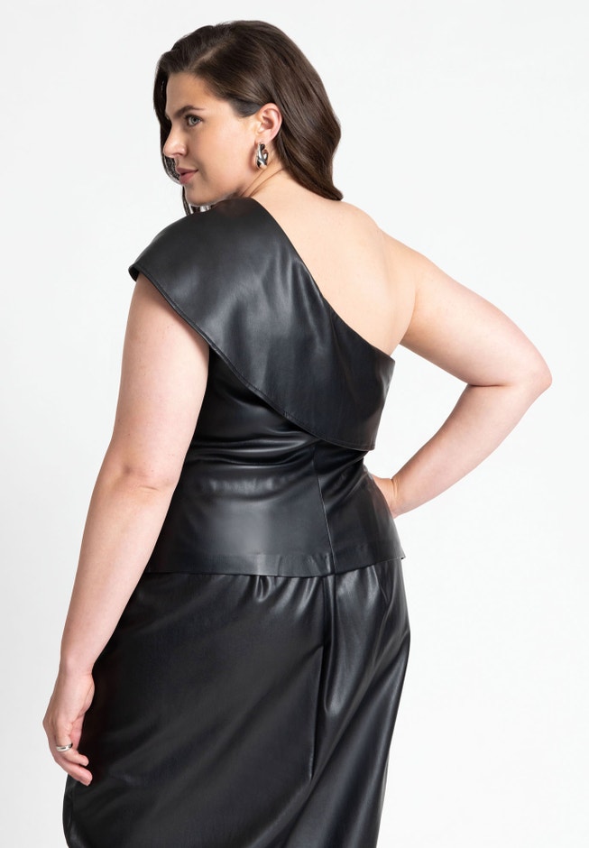 Faux Leather Bow Top image number 1