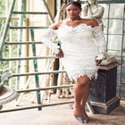 Bridal by ELOQUII Floral Mini Dress image number null