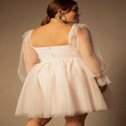 Bridal by ELOQUII Off The Shoulder Empire Mini Dress image number null