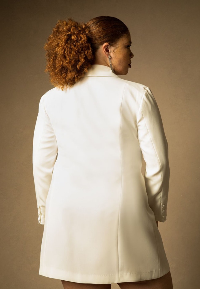 Bridal by ELOQUII Tuxedo Mini Dress image number 2