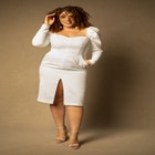 Bridal by ELOQUII Dramatic Sleeve Dress image number null