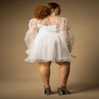 Bridal by ELOQUII Organza Ruffle Mini Dress image number null