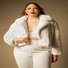Bridal by ELOQUII Faux Fur Jacket image number null