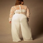 Bridal by ELOQUII Mesh Applique Jumpsuit image number null