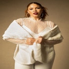 Bridal by ELOQUII Faux Fur Stole image number null