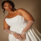 Bridal by ELOQUII Tulle Gloves image number null