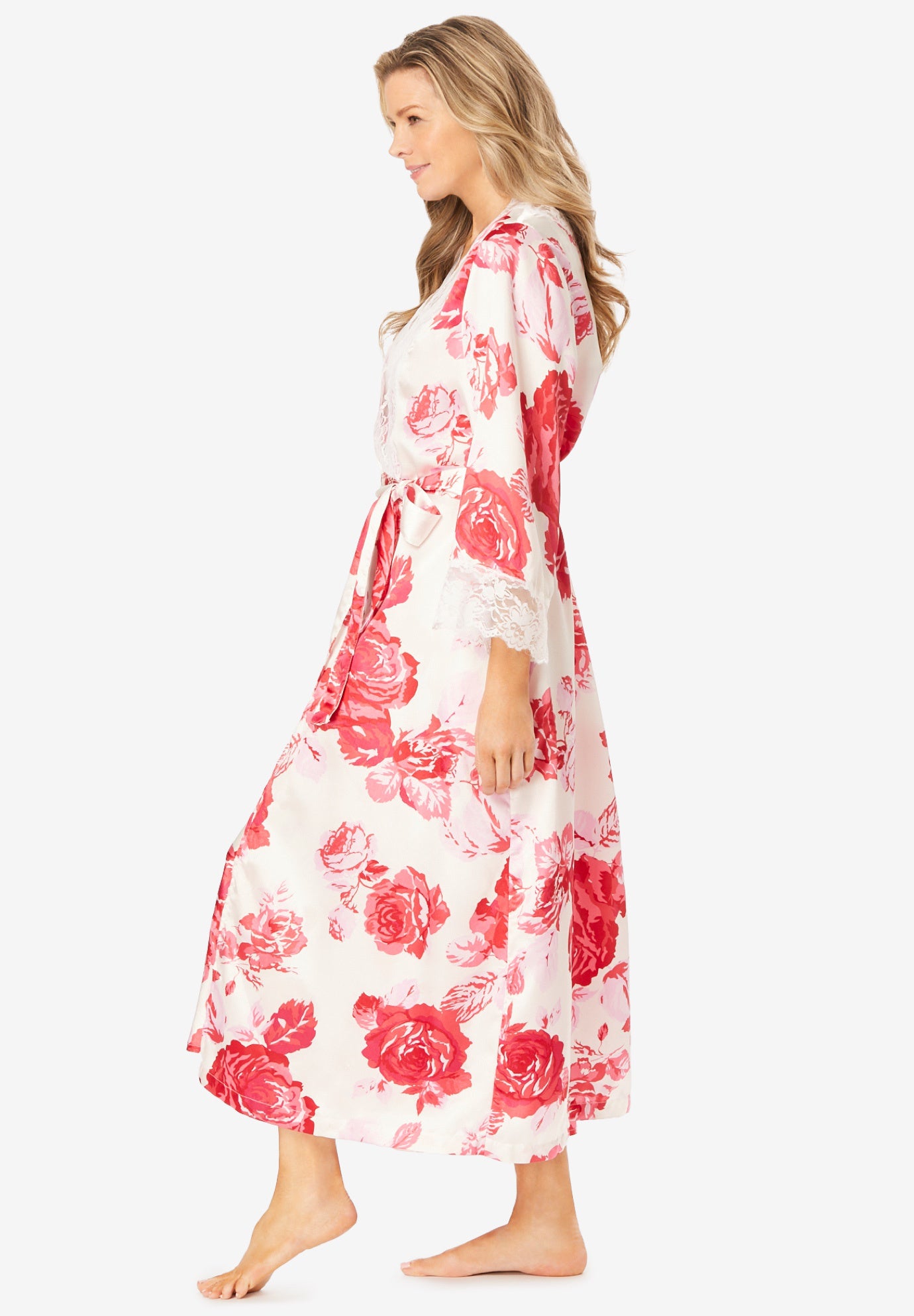 The Luxe Satin Long Peignoir Set image number 4