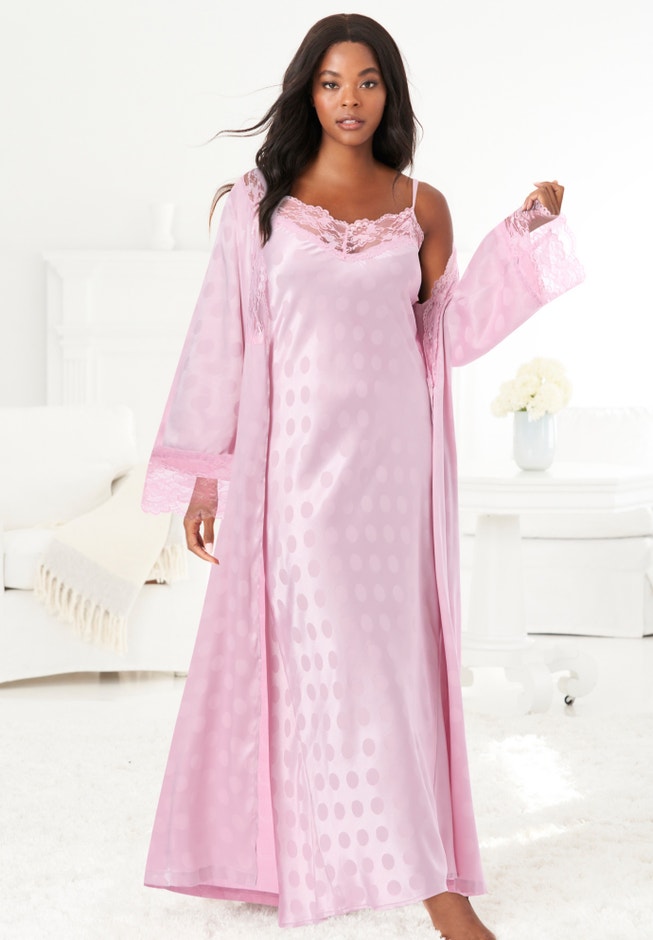 The Luxe Satin Long Peignoir Set - Main Image