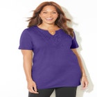 Easy Fit Embroidered Notch-Neck Tunic image number 0