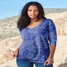 Plus Size Ultimate Long Sleeve V Neck Tee image number null