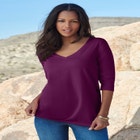 Ultimate Long Sleeve V Neck Tee image number null