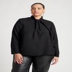 Drape Collar Blouse image number null