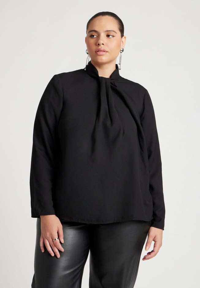 Drape Collar Blouse image number 0