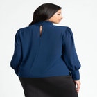 Shirred Mock Neck Blouse image number null