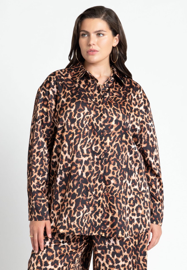 Printed Button Up Top image number null