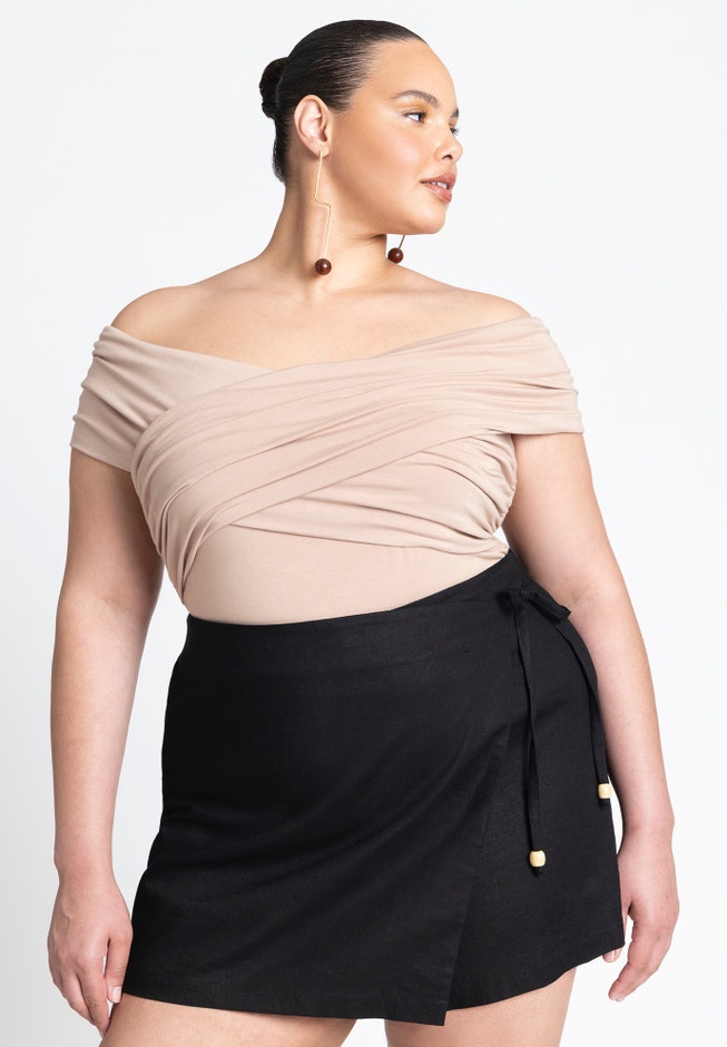 Fold Over Off The Shoulder Top image number null