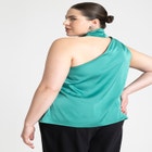 Draped Neckline Blouse With Ties image number null