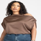 Draped Off The Shoulder Top image number null