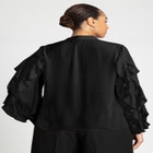 Ruffle Sleeve Button Front Blouse image number null