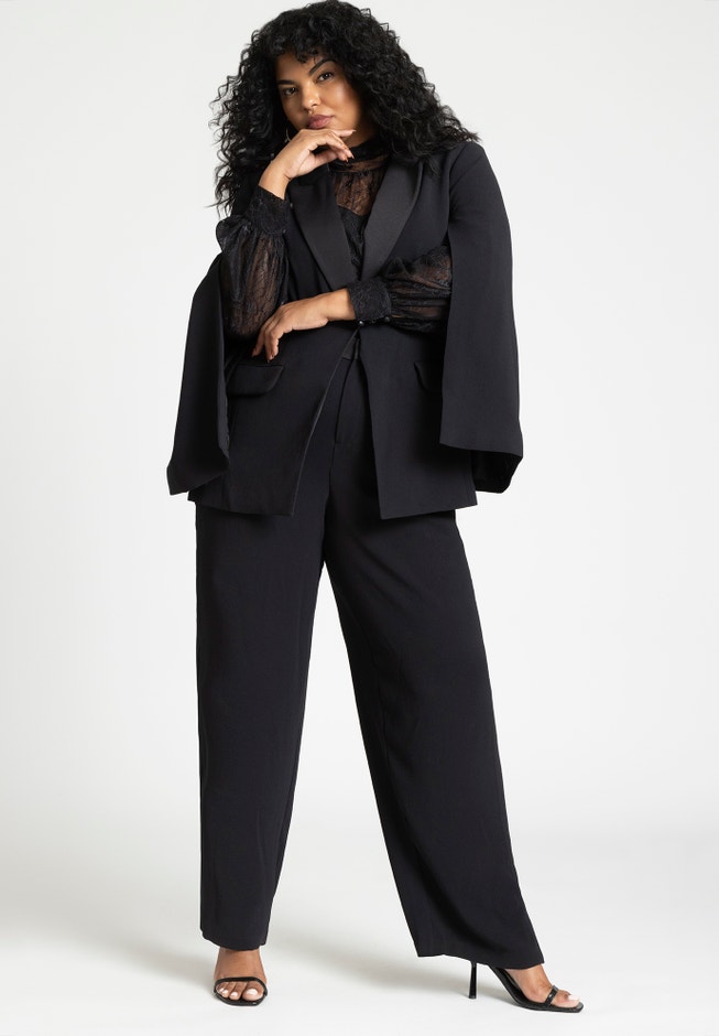 Straight Leg Pant With Slit image number null