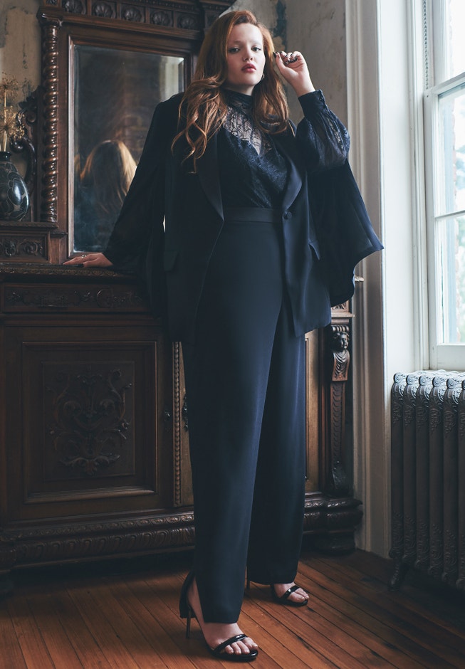 Straight Leg Pant With Slit image number null