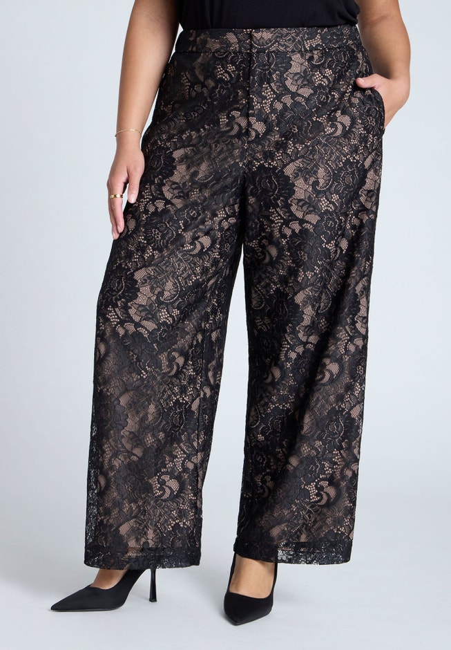Lace Wide Leg Trouser image number 1