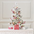 30" Pre-Lit Joy Flocked Berry Tree image number null