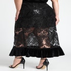 Tea Length Embellished Lace Sequin Skirt image number null