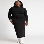 Denim Maxi Skirt image number null