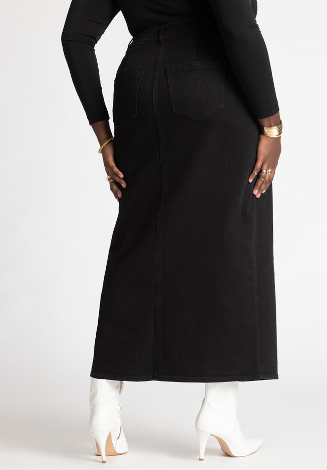 Denim Maxi Skirt image number 3