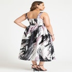 Printed Flare Midi Dress image number null