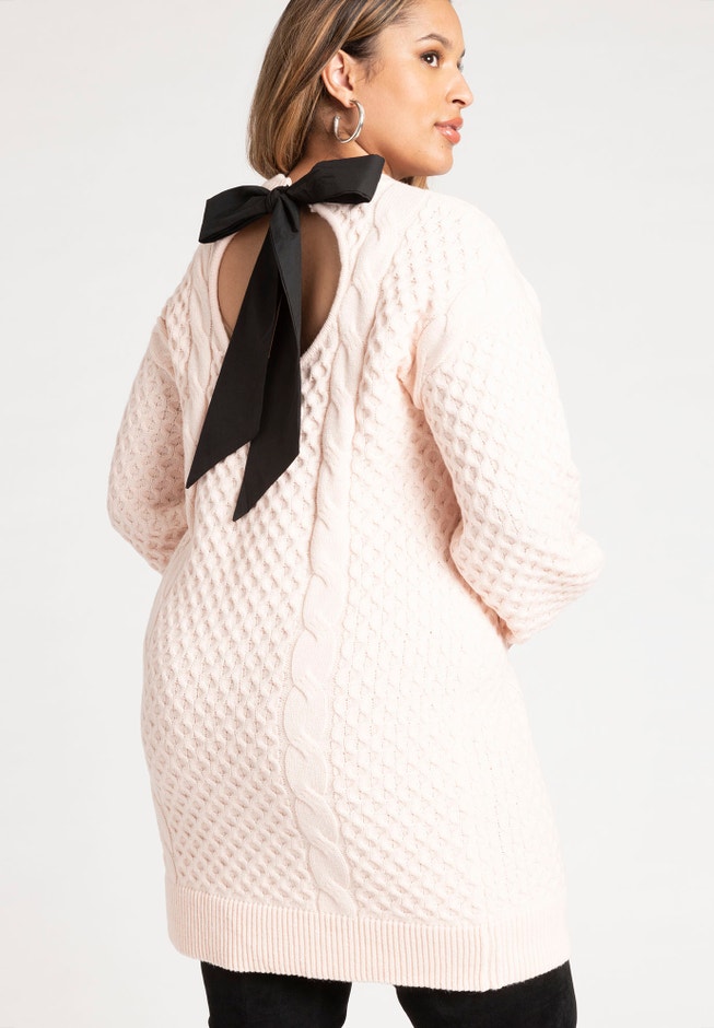 Tie Back Sweater Dress image number null