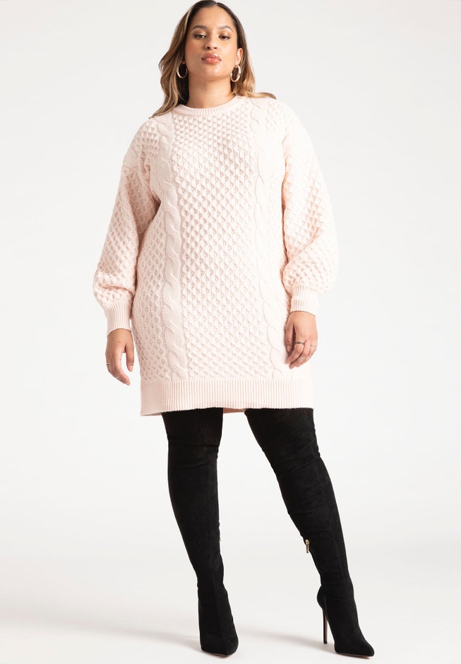 Tie Back Sweater Dress image number null