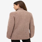 &frac14; Zip Sweater Tunic With Side Slits image number 1