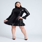 Sequin Ruffle Mini Dress image number null