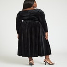 Velvet Sweetheart Neckline Dress image number null