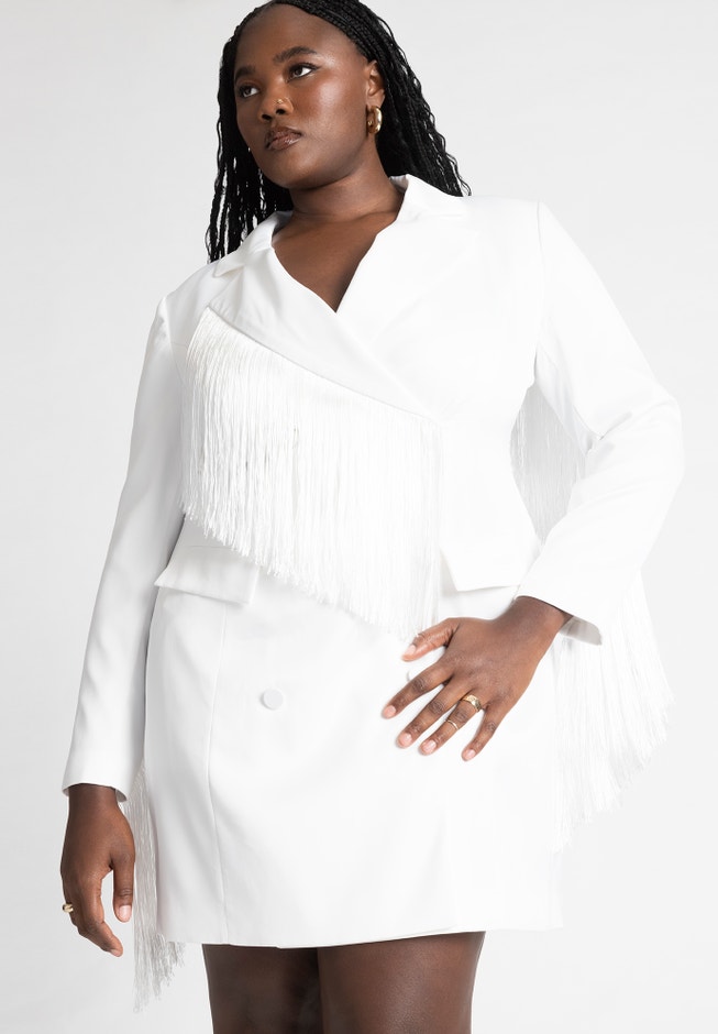 Fringe Blazer Dress image number null