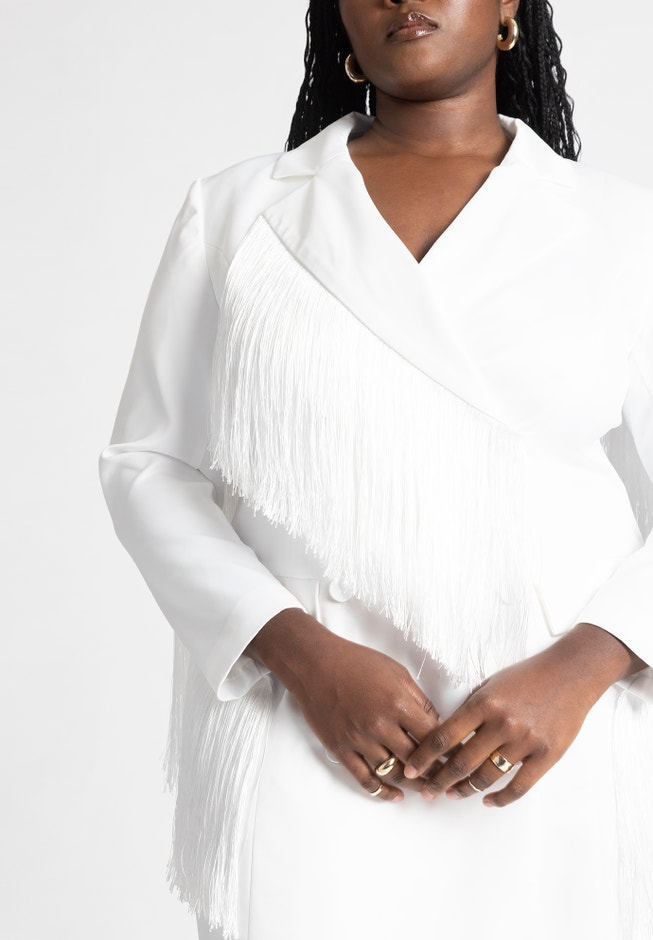 Fringe Blazer Dress image number null