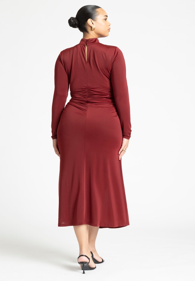 Funnel Neck Midi Dress image number 1