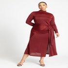 Funnel Neck Midi Dress image number null