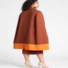 Colorblock Cape Coat image number null