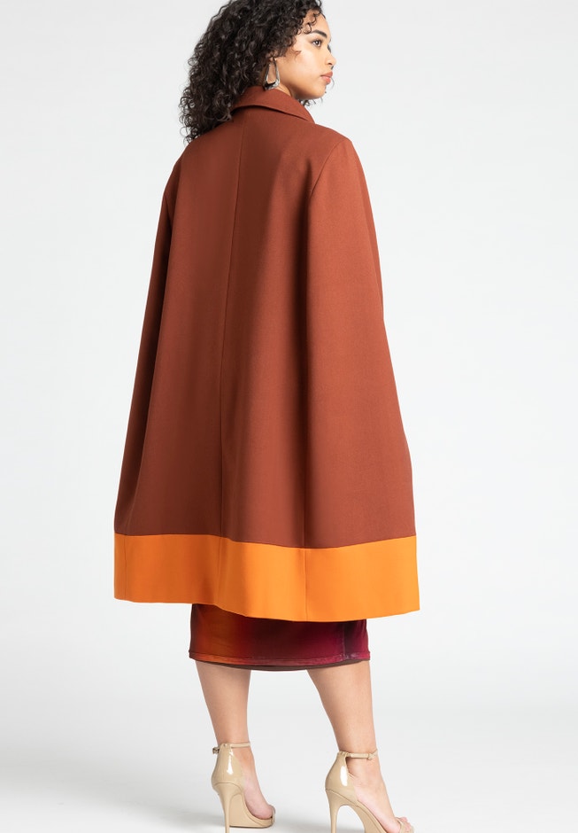 Colorblock Cape Coat image number 2