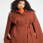 Colorblock Cape Coat image number null
