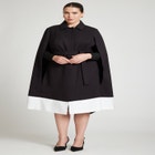 Colorblock Cape Coat image number null