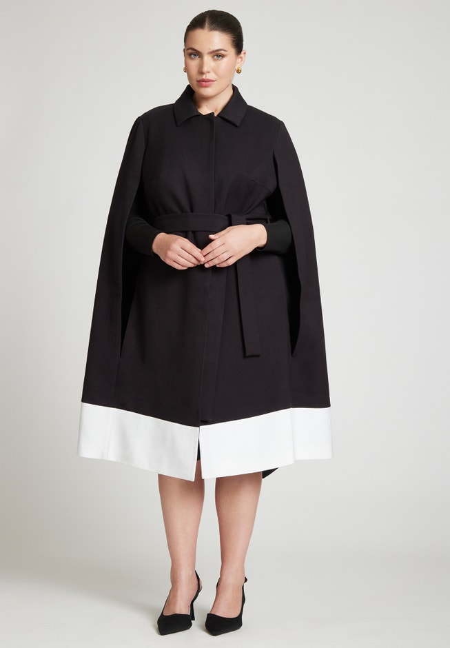 Colorblock Cape Coat image number 0