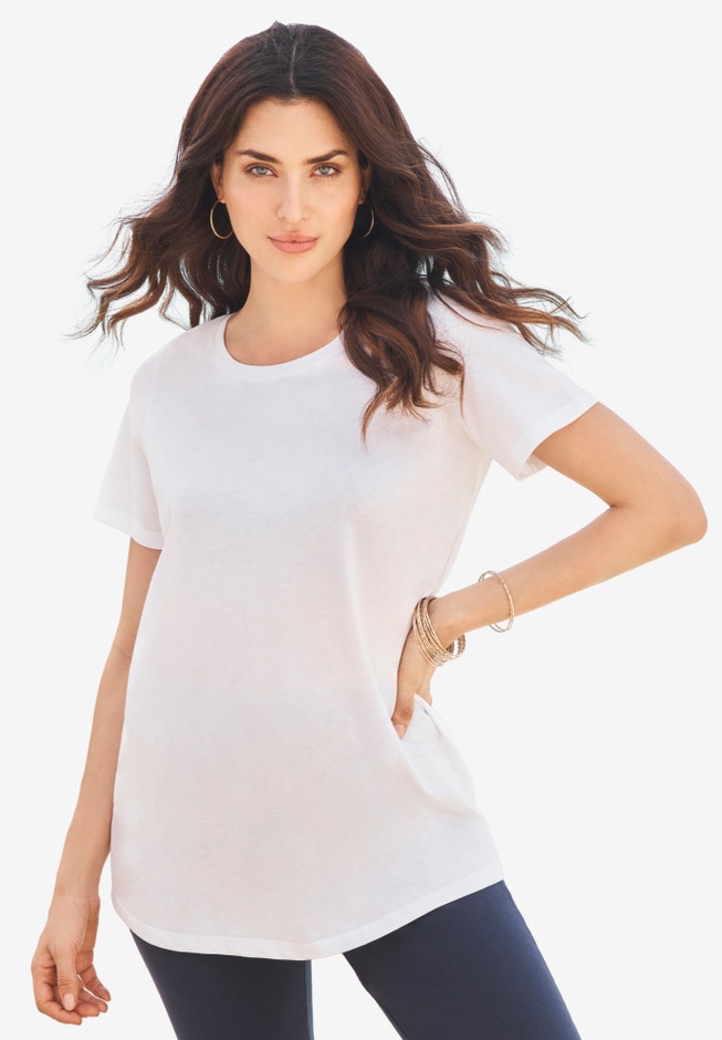 Plus Size Cotton Ultimate Crewneck Tee image number 3