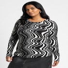 Crew Neck Printed Top image number null