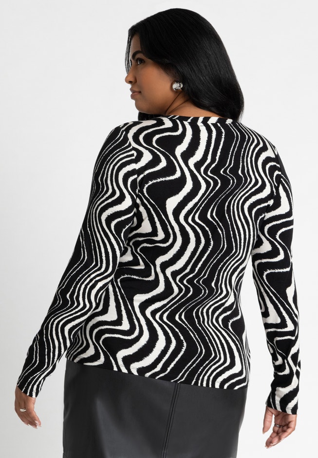 Crew Neck Printed Top image number 2